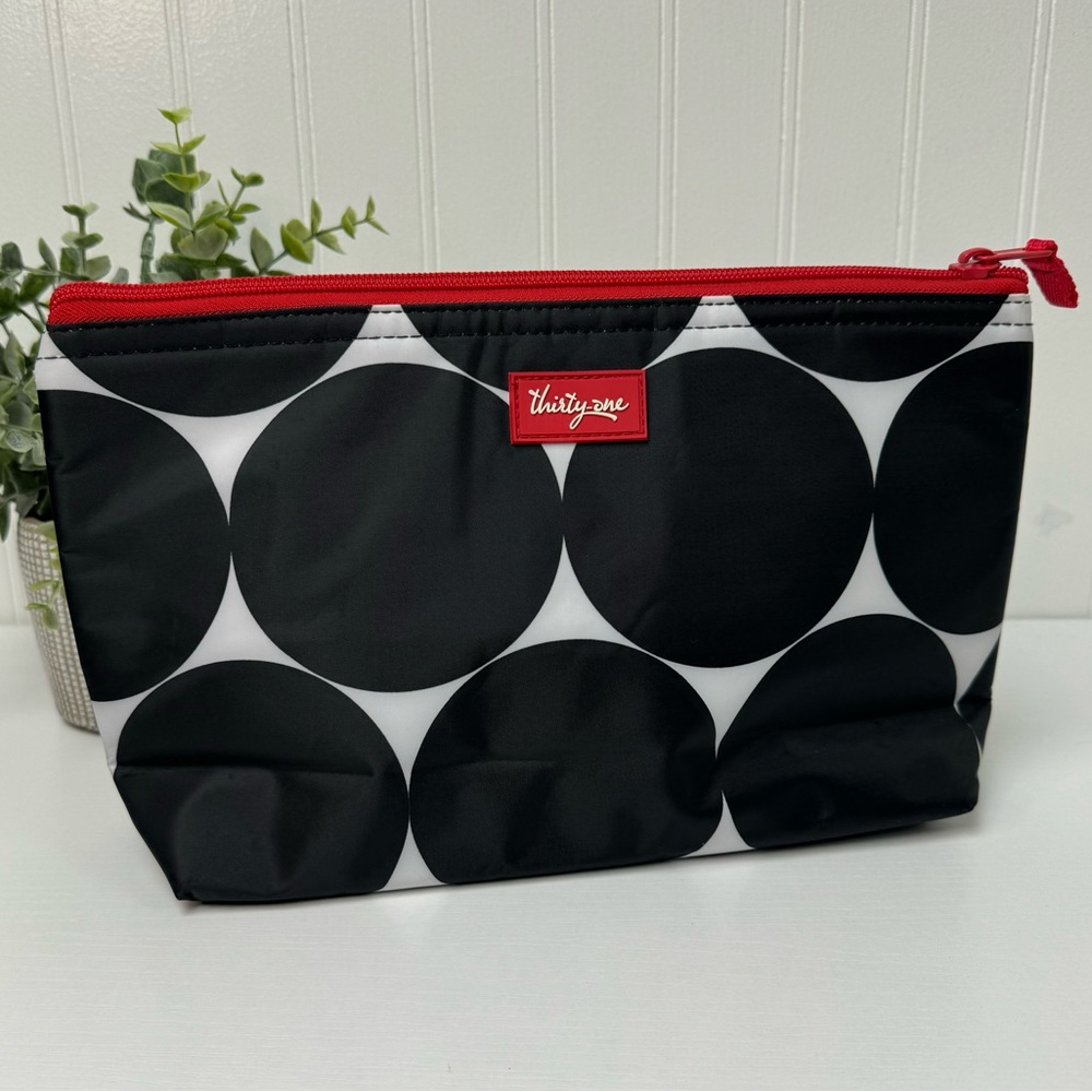 Thirty-One Black Polka Dot Thermal Bag